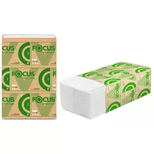 Полотенца бумажные лист. Focus Eco (V-сл) 1-слойные 200 л/пач 23*205 см. белые