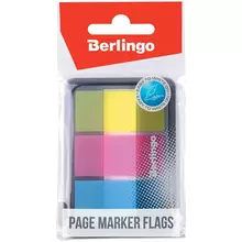Флажки-закладки Berlingo 45*20 мм. 20 л*3 неоновых цвета в диспенсере
