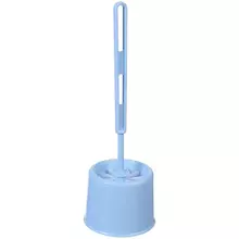 Ерш для унитаза Idea "Эконом" с подставкой, 12*17 см. пластик, голубой
