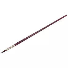 Кисть художественная синтетика бордовая Гамма "Вернисаж" круглая №20 длинная ручка