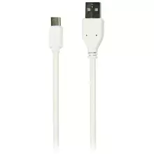 Кабель Smartbuy iK-3112, USB2.0 (A) - Type C, 2A output, 1 м. белый, белый