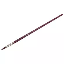 Кисть художественная синтетика бордовая Гамма "Вернисаж" круглая №22 длинная ручка