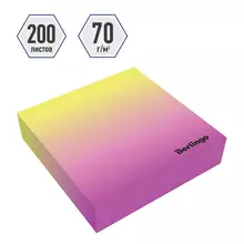 Блок для записи декоративный на склейке Berlingo "Radiance" 8,5*8,5*2 см. розовый/желтый, 200 л.