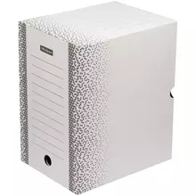 Короб архивный с клапаном OfficeSpace "Standard" плотный, микрогофрокартон, 200 мм. белый, до 1800 л.