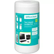 Салфетки чистящие влажные OfficeClean универсальные в тубе 100 шт.