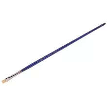 Кисть художественная синтетика упругая Гамма "Манеж" плоская №4 длинная ручка