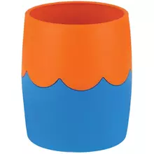 Подставка-стакан Мульти-Пульти пластик круглый двухцветный сине-оранжевый