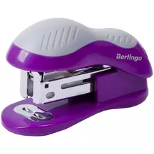 Мини-степлер №24/6 26/6 Berlingo "Office Soft" до 15 л. фиолетовый