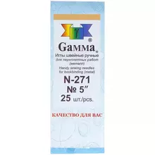 Иглы для шитья ручные Gamma N-271 12 см. 25 шт. в конверте