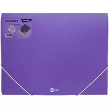 Папка на резинке Berlingo "Skyline", А4, 500 мкм, фиолетовая