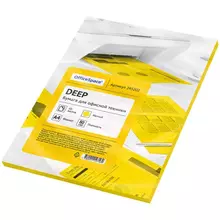 Бумага цветная OfficeSpace deep А4 80г./м2 50 л. (желтый)