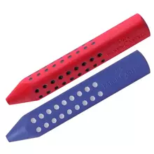 Ластик Faber-Castell "Grip 2001" трехгранный красный/синий 90*15*15 мм.