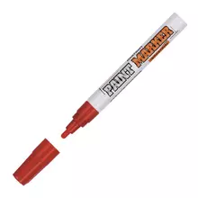 Маркер-краска MunHwa "Industrial" красный 2-4 мм. нитро-основа для промышленного применения OPP