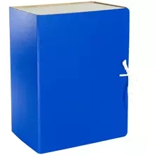 Короб архивный с завязками OfficeSpace разборный, БВ, 150 мм. сплошной, синий, клапан МГК