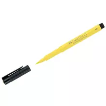 Ручка капиллярная Faber-Castell "Pitt Artist Pen Brush" цвет 104 светло-желтая пишущий узел "кисть"