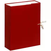 Короб архивный с завязками OfficeSpace разборный, БВ, 80 мм. красный, клапан МГК