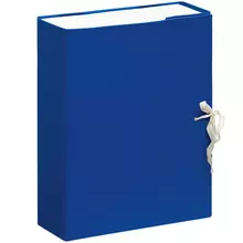 Короб архивный с завязками OfficeSpace разборный, БВ, 80 мм. синий, клапан МГК