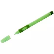 Ручка шариковая Stabilo "LeftRight" для левшей синяя 08 мм. грип зеленый корпус