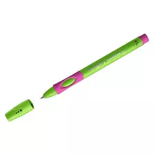 Ручка шариковая Stabilo "LeftRight" для левшей синяя 08 мм. грип зеленый/малиновый корпус
