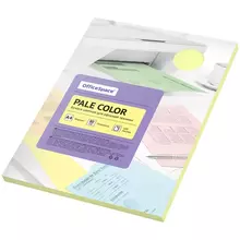 Бумага цветная OfficeSpace "Pale Color", А4, 80г./м², 100 л. (желтый) 