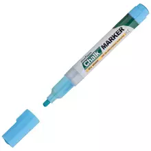 Маркер меловой MunHwa "Chalk Marker" голубой 3 мм. спиртовая основа пакет