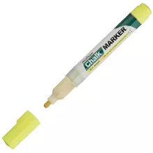 Маркер меловой MunHwa "Chalk Marker" желтый, 3 мм. спиртовая основа, пакет