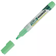 Маркер меловой MunHwa "Chalk Marker" зеленый, 3 мм. спиртовая основа, пакет