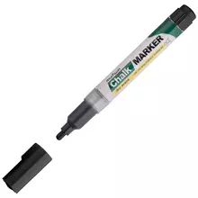 Маркер меловой MunHwa "Chalk Marker" черный 3 мм. спиртовая основа пакет
