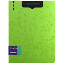 Папка-планшет с зажимом Berlingo "Neon" А4 пластик (полифом) 1800 мкм. зеленый неон