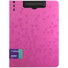 Папка-планшет с зажимом Berlingo "Neon" А4 пластик (полифом) 1800 мкм. розовый неон