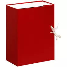 Короб архивный с завязками OfficeSpace разборный, БВ, 120 мм. красный, клапан МГК