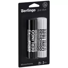Клей-карандаш Berlingo "Monochrome" 21 г. 2 шт. блистер