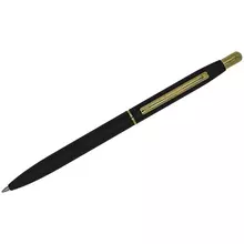 Ручка шариковая Luxor "Sterling" синяя 10 мм. корпус черный/золото кнопочный механизм