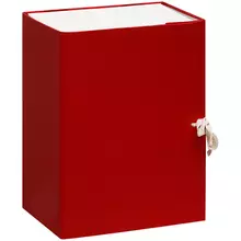 Короб архивный с завязками OfficeSpace разборный, БВ, 150 мм. красный, клапан МГК