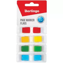Флажки-закладки Berlingo, 45*12 мм. 35 л*4 неоновых цвета, в индивидуальных диспенсерах