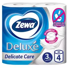 Бумага туалетная Zewa "Deluxe" 3-слойная 4 шт. тиснение белая