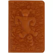 Обложка для паспорта Кожевенная мануфактура нат. кожа "Тигр 3" коричневый