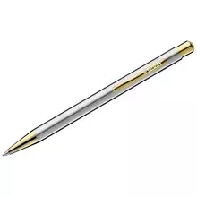 Ручка шариковая Luxor "Nova" синяя 10 мм. корпус хром/золото кнопочный механизм