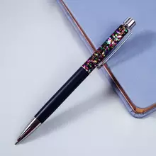 Ручка шариковая автоматическая Meshu "Black sand" синяя 10 мм.