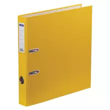 Папка-регистратор OfficeSpace 50 мм. бумвинил с карманом на корешке желтая