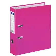 Папка-регистратор OfficeSpace 70 мм. бумвинил с карманом на корешке розовая