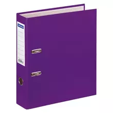 Папка-регистратор OfficeSpace 70 мм. бумвинил с карманом на корешке фиолетовая