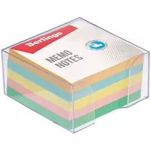 Блок для записи Berlingo "Standard" 9*9*45 см. в пластиковом боксе цветной