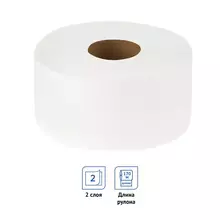 Бумага туалетная OfficeClean "Premium" 2-слойная, мини-рулон, 170 м/рул. мягкая, тиснение, белая