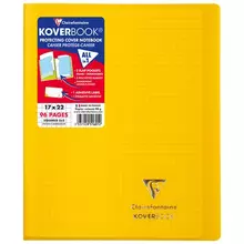 Бизнес-тетрадь 48 л. 170*220 мм. клетка Clairefontaine "Koverbook" пластик. обложка желтая 90г./м2