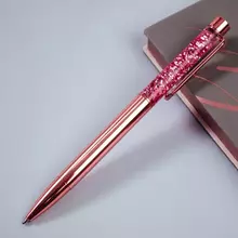 Ручка шариковая автоматическая Meshu "Rose sand" синяя 10 мм.