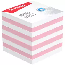 Блок для записи Berlingo "Standard" 9*9*95 см. цветной белый розовый