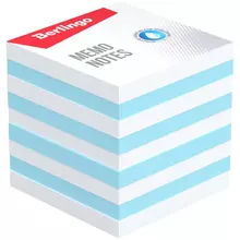 Блок для записи Berlingo "Standard" 9*9*9 см. цветной белый голубой