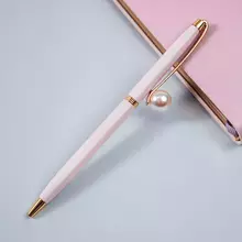 Ручка шариковая автоматическая Meshu "Pink jewel" синяя 10 мм.