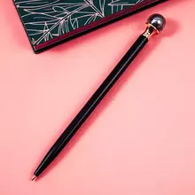 Ручка шариковая автоматическая Meshu "Black pearl" синяя 10 мм.